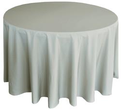 polyester tablecloth in silver