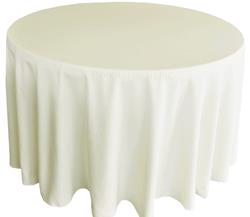 polyester tablecloth in ivory