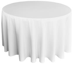 polyester tablecloth in white