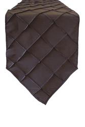 pintuck taffeta table runner in black