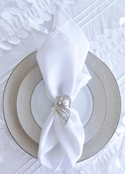 polyester napkins in white