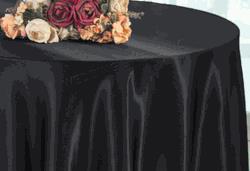 Satin Tablecloth Black