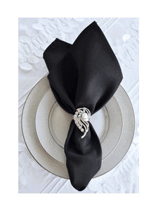 polyester napkin black