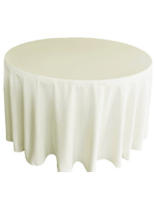 polyester tablecloth in ivory