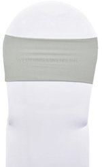 satin chair band grey