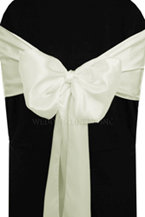 satin sash cream