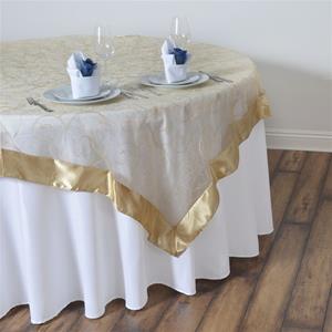 Embroidered Table Overlay gold