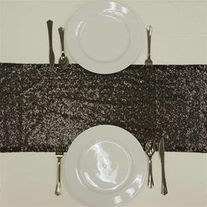 Sequin Table Runners black