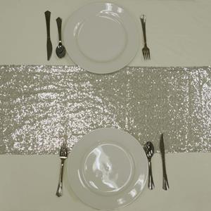 Sequin Table Runners silver