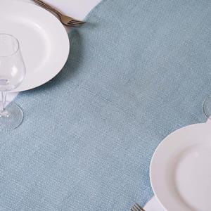 Burlap Table Runners blue