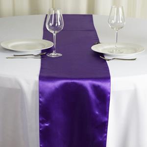 Satin Table Runners purple